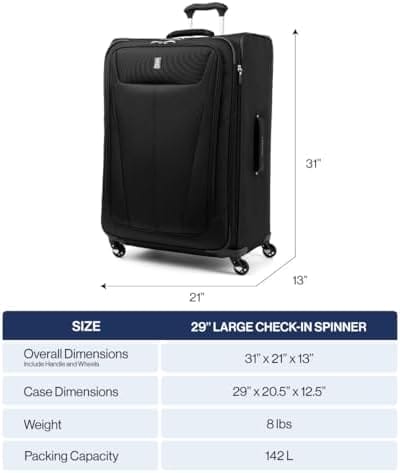 Travelpro Maxlite 5 Softside Expandable Checked Luggage with 4 Spinner Wheels, Lightweight Suitcase, Men and Women, Slate Green, Checked Large 29-Inch - Image 3