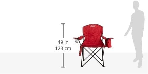 Coleman Portable Quad Camp Chair with 4-Can Cooler, Cushioned Seat & Back with Side Pockets & Cup Holder, Carry Bag Included - Image 3