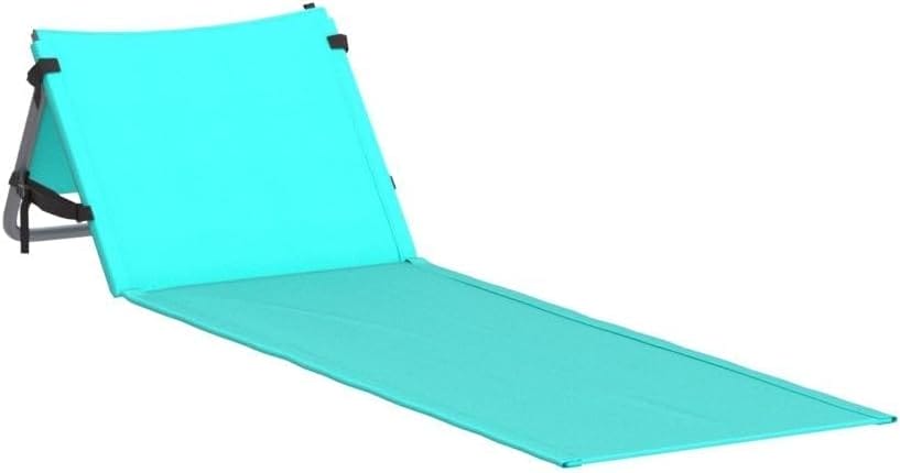 Portable Beach Mat Lounge Chair and Tote (Plain Blue) - Image 5