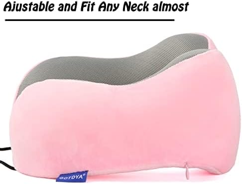 Travel Pillow,Travel Neck Pillows for Sleeping,100% Pure Memory Foam Soft Comfort & Support Pillow for Airplane/Car/Office&Home Rest Use-Pink - Image 6