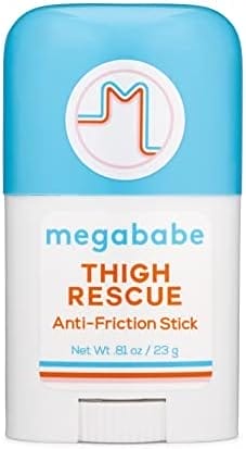 Megababe Thigh Rescue Anti-Chafe Stick Vacation Spring Break Essentials | Prevents skin chafe & irritation | Thighs, arms, bra-lines & more