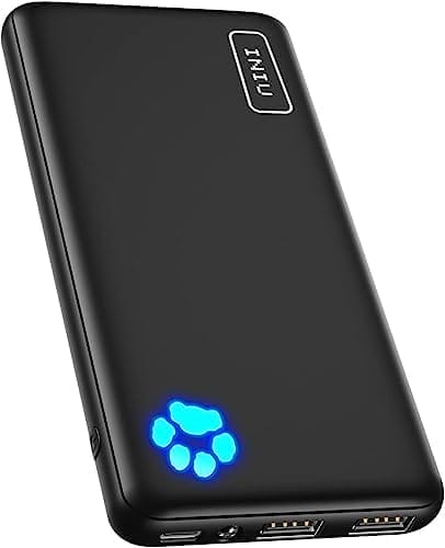 Iniu portable charger, slimmest 10000mah 5v/3a power bank, usb c in&out high-speed charging battery pack, external phone powerbank compatible with iphone 16 15 14 13 12 samsung s22 s21 google ipad etc