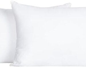 FLXXIE 2 Pack Small Cotton Down Alternative Pillows, Super Soft and Breathable Small Pillows for Sleeping, Travel, 13x18 Inches
