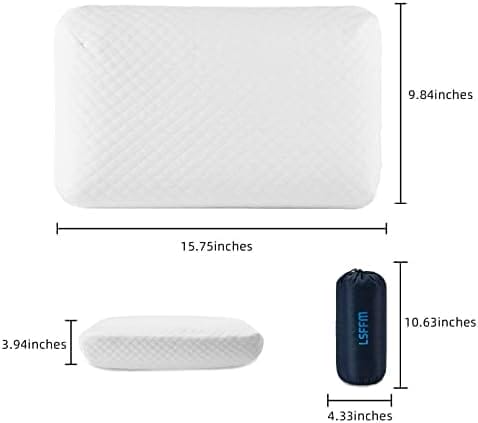 Camping Pillow Lightweight, Easy to Carry, Memory Foam Travel Pillow, Backpacking Pillows, Portable Pillows with Travel Storage Bag, Removable Pillow Cover (White) - Image 5