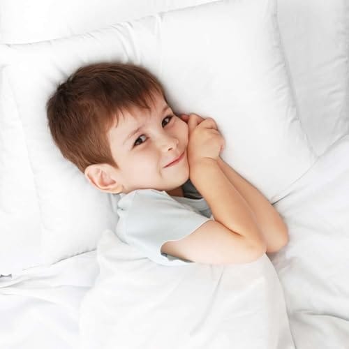 Nestl Kids Pillow - Pack of 2 Child Pillows - Cotton Pillow - Soft Travel Pillow - Perfect Bed Pillow - 13 x 18 Inches,White - Image 9