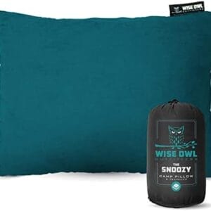 Wise Owl Outfitters Camping Pillow - Camping Essentials and Travel Pillow for Airplanes, Camping, and Travel - Memory Foam Washable Pillow - Small/Medium