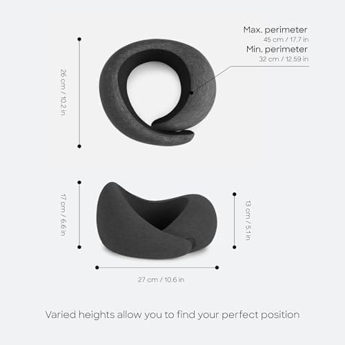 Ostrichpillow Go Neck Pillow, Travel Pillows for Airplanes, Premium Memory Foam Travel Pillow, 360º Ergonomic Design, Asymmetrical Sides, Travel Bag Included, Washable Modal Cover - Image 4