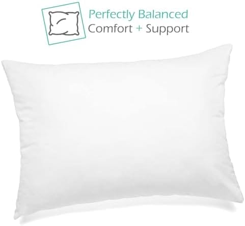 Nestl Kids Pillow - Pack of 2 Child Pillows - Cotton Pillow - Soft Travel Pillow - Perfect Bed Pillow - 13 x 18 Inches,White - Image 3