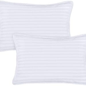 Utopia Bedding Toddler Pillow (White, 2 Pack), 13x18 Pillows for Sleeping, Soft and Breathable Cotton Blend Shell, Small Kids Pillow Perfect for Toddler Bed and Travel (Intended for Age 2 and up)