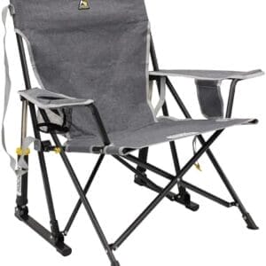 GCI OUTDOOR Kickback Rocker Outdoor Rocking Chair with Beverage Holder