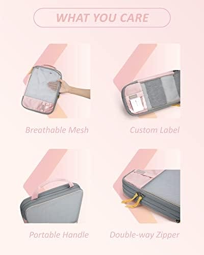 BAGSMART 6 Set Compression Packing Cubes - Lightweight Travel Essentials, Durable Luggage Organizer - Image 6