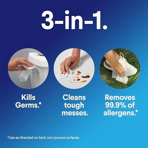 Clorox Disinfecting Wipes, Bleach Free, Household Essentials, Fresh Scent, Moisture Seal Lid, 75 Cleaning Wipes, Pack of 3 (New Packaging) - Image 4