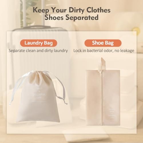 Packing Cubes for Travel - 8 Set Luggage Organizer Bags for Family, Mesh Breathable Travel Packing Cubes for Suitcases Durable Travel Essentials Bags Set - Image 6