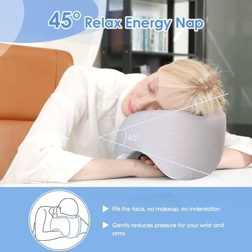 Neck Pillow Airplane, 2025 Upgraded Memory Foam Travel Pillow, Travel Essentials with 3D Eye Masks, Earplugs and Portable Drawstring Bag, Airplane Pillow for Travel, Home, Office, and Gaming - Image 3