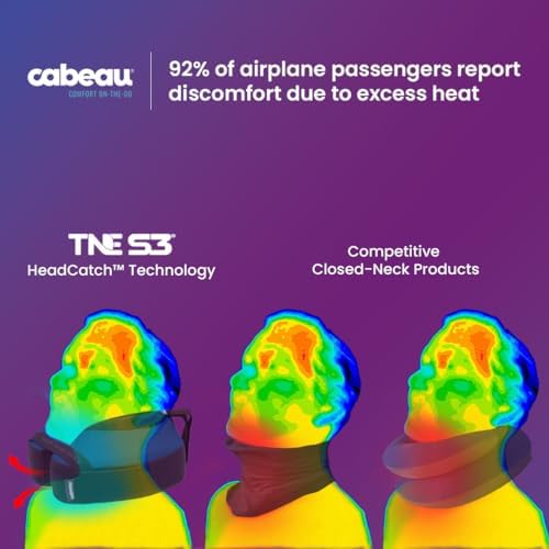 Cabeau Travel Neck Pillow for Airplanes – The Neck’s Evolution, TNE S3 – Supportive Memory Foam Design for Long Haul Flights – Attachable Seat Straps and 360° Support (Paris Lavender) - Image 3