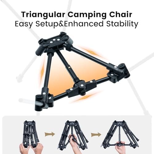 OneTigris Tigerblade Camping Chair, Lightweight Folding Backpacking Hiking, Compact Portable 330 lbs Capacity - Image 5
