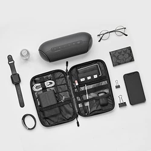BAGSMART Electronics Travel Organizer Case, Tech Accessories Cord Storage Bag for Phone, Power Bank, SD Card, Cables, Black - Image 8
