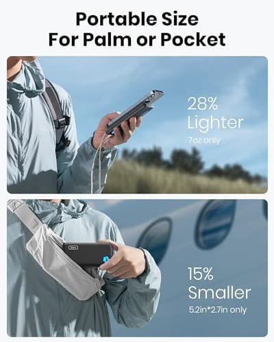 Iniu portable charger, slimmest 10000mah 5v/3a power bank, usb c in&out high-speed charging battery pack, external phone powerbank compatible with iphone 16 15 14 13 12 samsung s22 s21 google ipad etc - image 3
