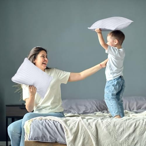 Utopia Bedding Toddler Pillow (White, 2 Pack), 13x18 Pillows for Sleeping, Soft and Breathable Cotton Blend Shell, Small Kids Pillow Perfect for Toddler Bed and Travel (Intended for Age 2 and up) - Image 6