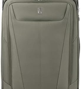 Travelpro Maxlite 5 Softside Expandable Checked Luggage with 4 Spinner Wheels, Lightweight Suitcase, Men and Women, Slate Green, Checked Large 29-Inch