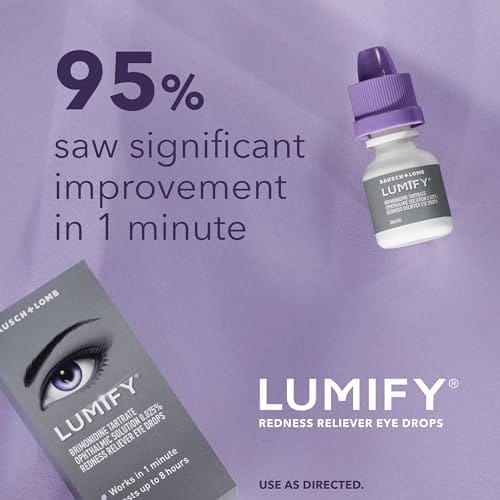 LUMIFY Redness Reliever Eye Drops, For Whiter & Brighter Looking Eyes, 0.25 Fl Oz (7.5 mL) - Image 7