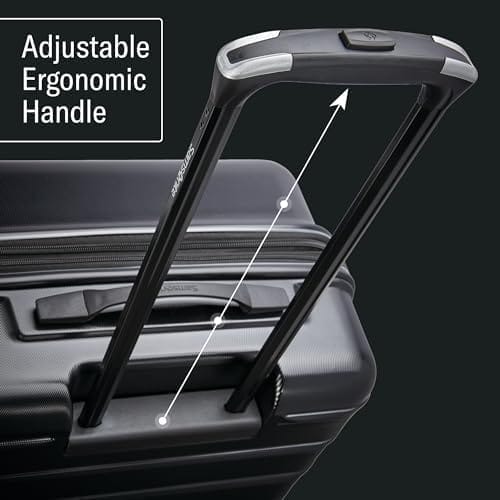 Samsonite Omni 2 Hardside Expandable Luggage with Spinner Wheels, 2-Piece Set (19/24), Midnight Black - Image 4