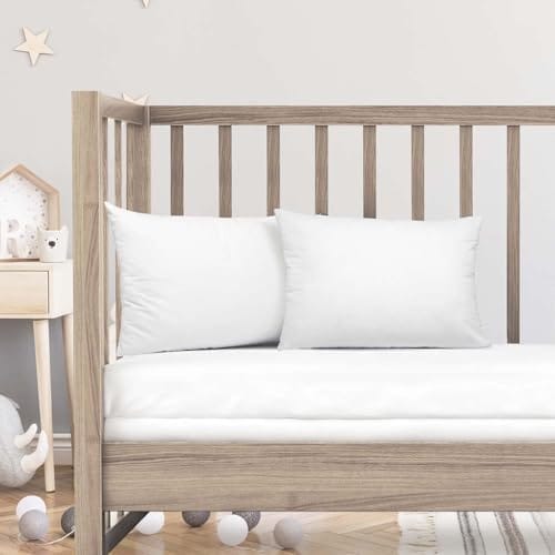 Nestl Kids Pillow - Pack of 2 Child Pillows - Cotton Pillow - Soft Travel Pillow - Perfect Bed Pillow - 13 x 18 Inches,White - Image 7