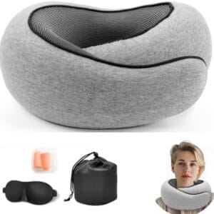 Travel Pillows for Airplanes,Premium Memory Foam Travel Pillow, Removable Washable Neck Pillow Cover， Suitable for Airplanes,Offices and Cars