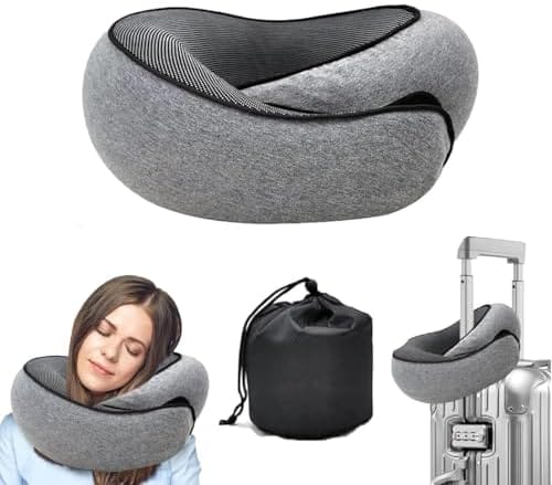 WEERSHUN Travel Pillows for Airplanes,2024 New Travel Pillow,Travel Neck Pillow Airplane Memory Foam Travel Pillow Neck Pillow for Traveling Suitable for Airplanes,Offices and Cars