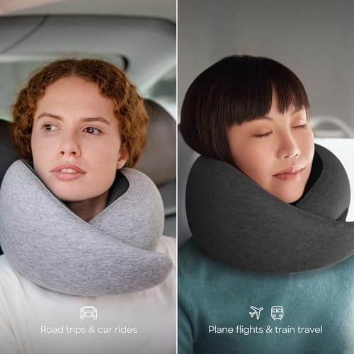 Ostrichpillow Go Neck Pillow, Travel Pillows for Airplanes, Premium Memory Foam Travel Pillow, 360º Ergonomic Design, Asymmetrical Sides, Travel Bag Included, Washable Modal Cover - Image 6