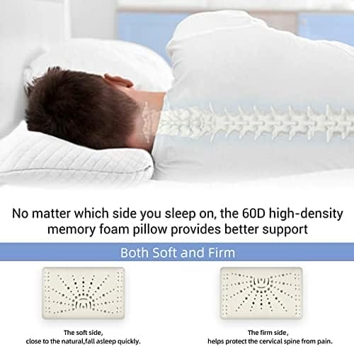 Camping Pillow Lightweight, Easy to Carry, Memory Foam Travel Pillow, Backpacking Pillows, Portable Pillows with Travel Storage Bag, Removable Pillow Cover (White) - Image 4