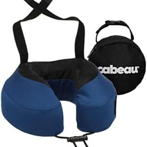 Cabeau Evolution S3 Travel Pillow – Straps to Airplane Seat – Ensures Your Head Won’t Fall Forward – Relax with Plush Memory Foam – Quick-Dry Fabric Keeps You Cool and Dry (Indigo)…