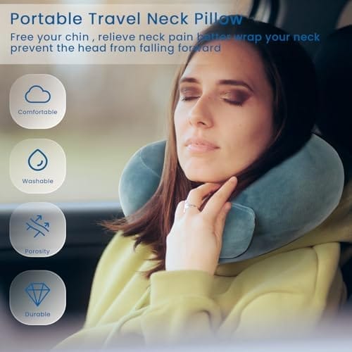 2024 New Memory Foam Travel Pillow for Airplanes,Neck Pillow for Traveling,Neck Plus Travel Pillow,Neck Plus Travel Neck Pillow - Image 4