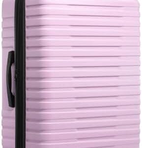 U.S. Traveler Boren Polycarbonate Hardside Rugged Travel Suitcase Luggage with 8 Spinner Wheels, Aluminum Handle, Lavender, Checked-Large 30-Inch
