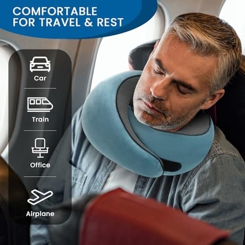 2024 New Memory Foam Travel Pillow for Airplanes,Neck Pillow for Traveling,Neck Plus Travel Pillow,Neck Plus Travel Neck Pillow - Image 5