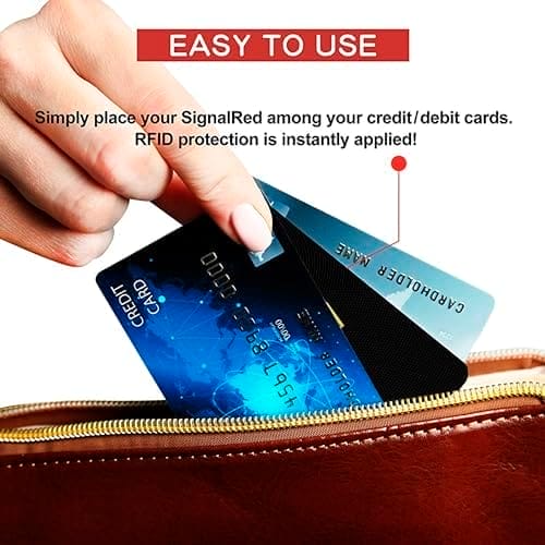 SaiTech IT 5 Pack RFID Blocking Card, One Card Protects Entire Wallet Purse, NFC Contactless Bank Debit Credit Card Protector ID ATM Guard Card Blocker–(Black) - Image 7