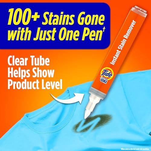Tide Stain Remover for Clothes, Tide To Go Pen, Instant Stain Remover for Clothes, Travel & Pocket Size, 5 Count (Pack of 1) - Image 2