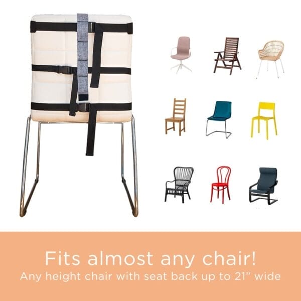 Compact Travel High Chair | Portable High Chair for Baby | Baby Travel Essential Harness Seat | Must Haves for Vacations, Restaurants, Family Visits with Babies | Portable Highchair Seat with Straps - Image 5