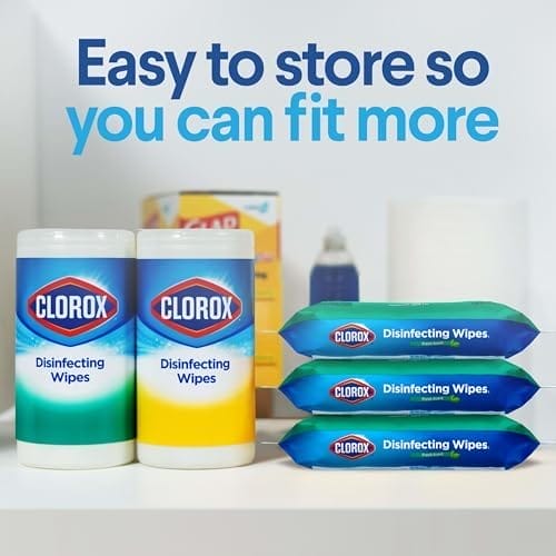 Clorox Disinfecting Wipes, Bleach Free, Household Essentials, Fresh Scent, Moisture Seal Lid, 75 Cleaning Wipes, Pack of 3 (New Packaging) - Image 8