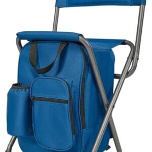 PORTAL Backpack Cooler Chair Fishing Chairs with Backrest Folding Camping Stool Compact for Outdoors Hiking Hunting Travel, Supports 225 lbs