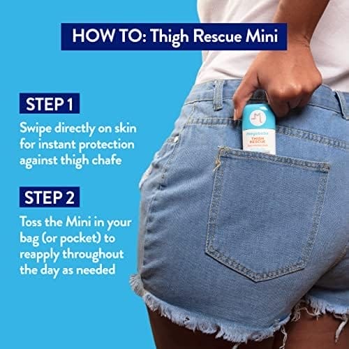 Megababe Thigh Rescue Anti-Chafe Stick Vacation Spring Break Essentials | Prevents skin chafe & irritation | Thighs, arms, bra-lines & more - Image 4