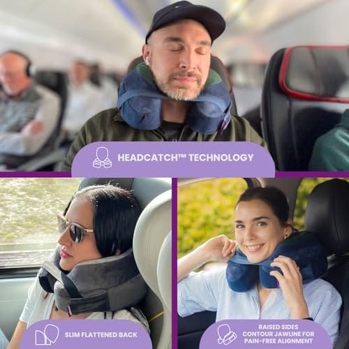 Cabeau Best Neck Pillow for Travel – Evolution Earth Deluxe – 360° Head, Neck and Chin Support for Sleeping – Sustainable Memory Foam - Removable, Washable Cover with Compact Carrying Case (Terra) - Image 4