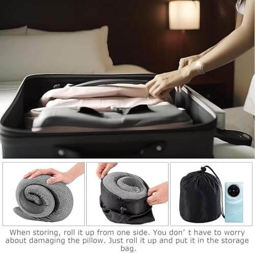WEERSHUN Travel Pillows for Airplanes,2024 New Travel Pillow,Travel Neck Pillow Airplane Memory Foam Travel Pillow Neck Pillow for Traveling Suitable for Airplanes,Offices and Cars - Image 5