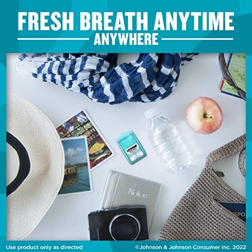 Listerine Cool Mint PocketPaks Portable Breath Strips for Bad Breath, Fresh Breath Strips Dissolve Instantly to Kill 99% of Bad Breath Germs* On-The-Go, Cool Mint, 24-Strip Pack, 3 Pack - Image 8