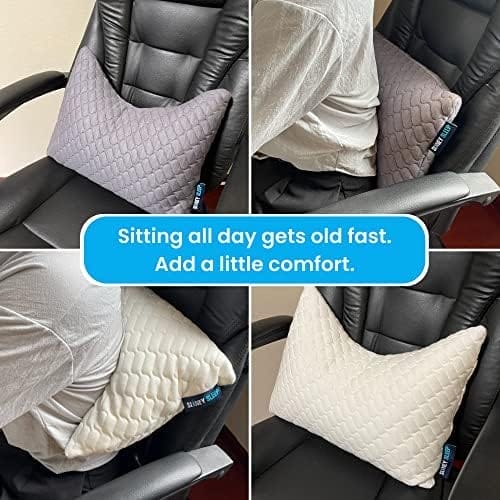 Sidney Sleep Set of 2 Mini Travel Size Neck Pillows - Knee Pillow - Back Lumbar Support - Curved Bed Pillow - 14 x 19 Inches - Adjustable Loft - Carry Backpack Included (White 2 Pack Mini) - Image 3