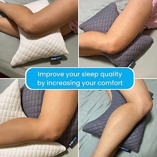 Sidney Sleep Set of 2 Mini Travel Size Neck Pillows - Knee Pillow - Back Lumbar Support - Curved Bed Pillow - 14 x 19 Inches - Adjustable Loft - Carry Backpack Included (White 2 Pack Mini) - Image 4