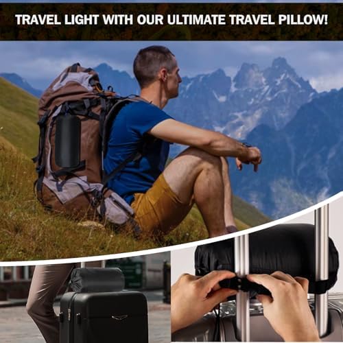 Vekkia Travel Pillow, Memory Foam Pillow Compressible Camping Pillow with Washable Cover,Ergonomic Supportive Pillow for Sleeping Ideal for Adults Kids Travel, Hiking, Airplane and Car-S - Image 6