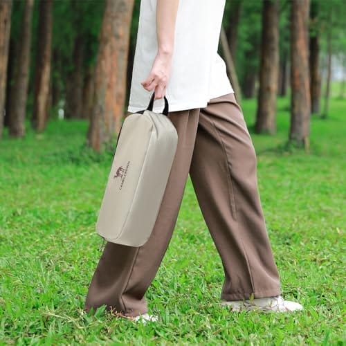 CAMEL CROWN Folding Camping Chair, Lightweight Portable Compact Lawn Chair with Side Pocket for Outdoor Travel Beach Picnic Hiking Backpacking Khaki - Image 7