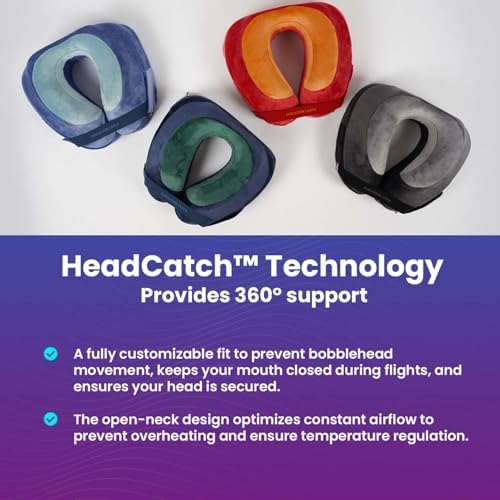 Cabeau Best Neck Pillow for Travel – Evolution Earth Deluxe – 360° Head, Neck and Chin Support for Sleeping – Sustainable Memory Foam - Removable, Washable Cover with Compact Carrying Case (Terra) - Image 3