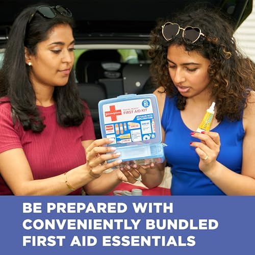 Band-Aid Travel Ready Portable Emergency First Aid Kit for Minor Wound Care with Assorted Adhesive Bandages, Gauze Pads & More, Ideal for Travel, Car & On-The-Go, 80 pc - Image 4